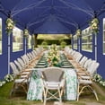 thumbnail image 6 of COBIZI 10x30 Heavy Duty Pop Up Canopy with 5 Sidewalls, Waterproof and UV50+ Party Tent for Weddings, Patio, Commercial Use, Includes Roller Bag & 4 Sandbags, Dark Blue, 6 of 9