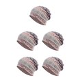 thumbnail image 3 of Tuque Style Bohème Hijab Imprimé Floral Turban Protection des Oreilles Bonnet Bleu Ensemble de 5, 3 of 6