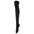 thumbnail image 2 of Lovely Annie Women's 5 Pairs Incredible Durable Super Soft Unique Over Knee High Thigh High Cotton Socks Size 6-9 A1024 (Black), 2 of 4