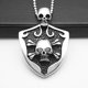thumbnail image 4 of El Rock Cabeza Del Cráneo Del Escudo Colgante de Acero Inoxidable Colr de Joyería de Punk para Los Hombres Zulema Collar colgante, 4 of 5