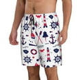 thumbnail image 2 of Kll Sailing Marine Travel Men'S Casual Summer Beach Shorts Hawaiian Shorts With Pockets-Medium, 2 of 9