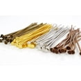 thumbnail image 3 of Antique Copper Solid Brass Flat Head Pins for Jewelry Making, Earrings- Hypoallergenic (50mm x 21 Gauge) 2" Inch, 3 of 5