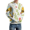 thumbnail image 5 of Cute Bees And Flowers Pattern 3D Print Hoodie Men Women Autumn Thin Pullover Sweatshirt Vintage Streetwear Tops, 5 of 6
