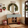 thumbnail image 5 of Christmas Mantle Scarf 90x17 Inch, Grayish Green Fireplace Christmas Decorations Cover Runner, Modern Farmhouse Solid Color Minimalist Christmas Mantel Decorations Xmas Holiday Mantel Scarves, 5 of 8