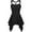 Black, variant on Jacenvly New Christmas Dresses Women Fashion Women Summer Casual Solid V-Neck Camis Sleeveless Mini Dress Women Halloween Dresses Black M