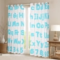 thumbnail image 2 of Manfei Colorful Alphabet Blackout Curtains Set of 2 (52x84 Each),Kids Learning Window Curtains,Blue 26 Letters Curtains and Drapes For Girls Kids,Breathable Home Decor, 2 of 6