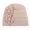 Beige, variant on Diufon Women's Beanie Hats Wrap Hair Layers Cap with Floral Stretch Windproof Solid Color Sleep Hat for Ladies
