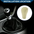thumbnail image 2 of Perilla de cambio de marchas Unique Bargains de 5 velocidades, palanca de cambio manual para Nissan Patrol 2004-2007, cuero sintético beige, 2 of 6
