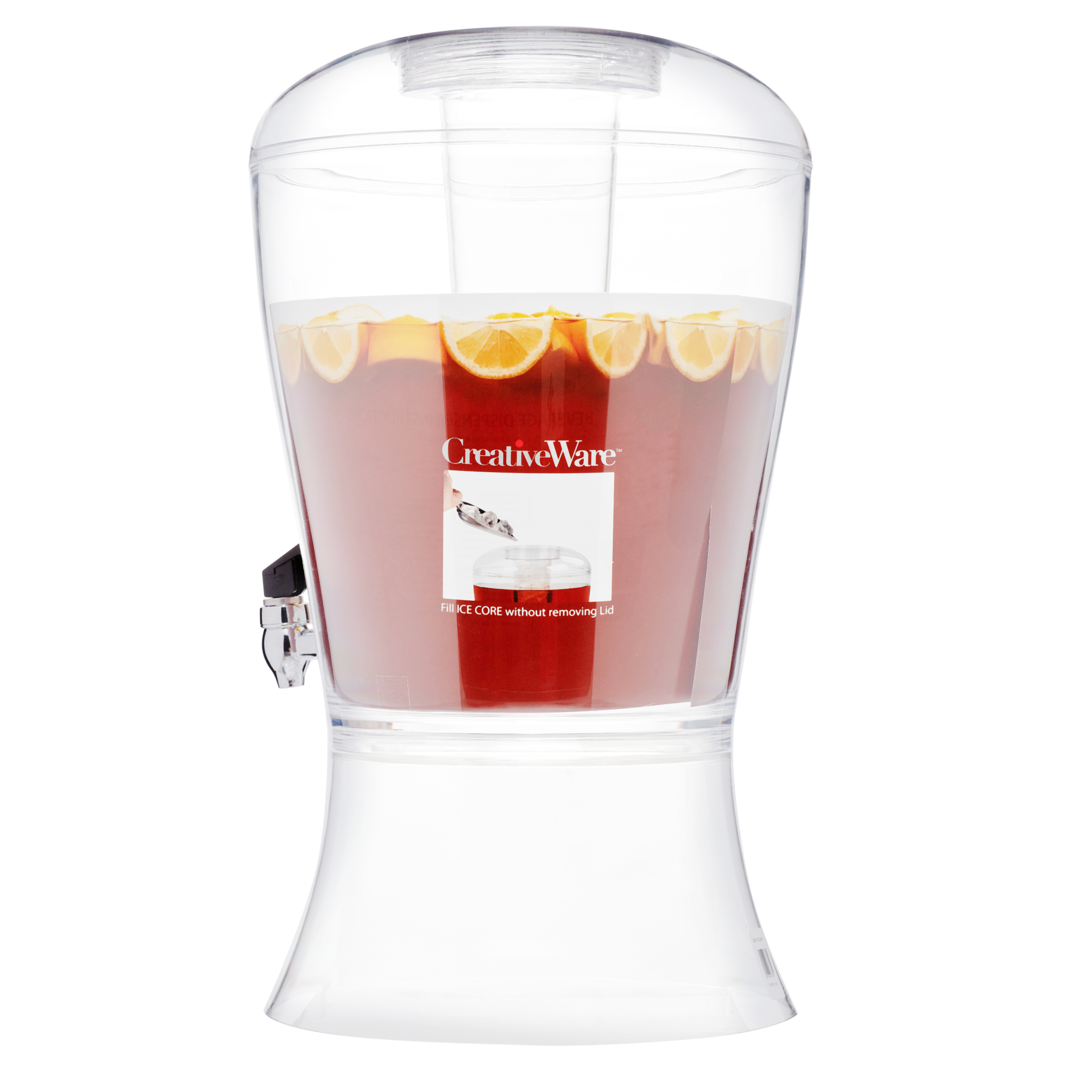Creatively Designed Proucts  3 Gallon Clear Acrylic Beverage Dispenser With Ice Core - image 4 of 8