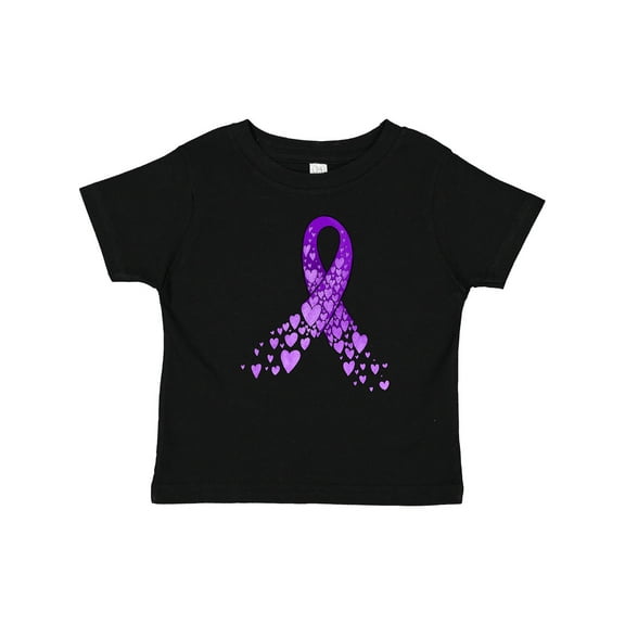 Inktastic Alzheimer's Awareness Purple Ribbon Made of Heart Boys or Girls Baby T-Shirt