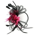 thumbnail image 6 of Baberdicy Women's Small Fascinator - Feather Netting Pillbox - Tea Party Formal Hat - Elegant Hair Accessory - Summer Wedding Hot Pink,One Size, 6 of 8