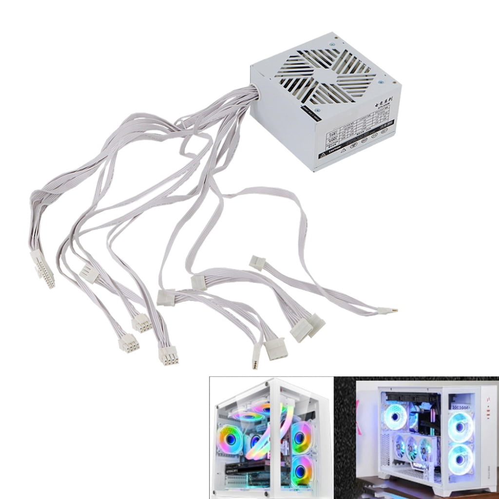 Sinyiin 110-264V 750W Computer Gaming Power Supply with Cooling Fan Video Game Computer Chassis Graphics Card Power Supply