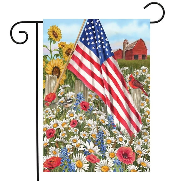 Briarwood Lane America the Beautiful Summer Garden Flag