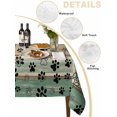thumbnail image 2 of Teal Brown Table Cloth, Pet Paw Printed Farmhouse Dog Claws Wood Grain Waterproof Tablecloth for Rectangle Tables, Reusable Washable Fabric Table Cover for Restaurant Kitchen Dining Tables 60"x84", 2 of 6