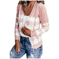 thumbnail image 2 of DPTALR Cardigan à Rayures Décontracté Grande Taille pour Femmes Manches Longues, 2 of 7
