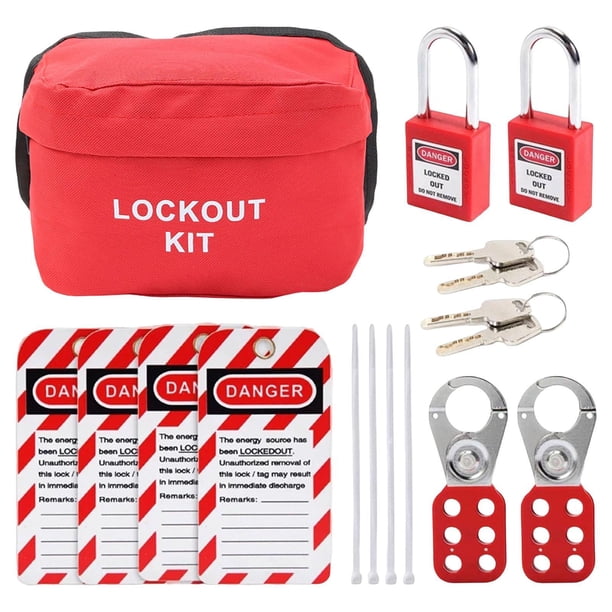 Kit de bloqueo Industrial Inteprter Heavy Duty con Etiquetas y bolsa de almacenamiento