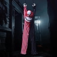 thumbnail image 5 of Joyfy 65" Halloween Hanging Scary Clown Decorations with Chain, with LED Lights Talking Animatronics Decor Outdoor Indoor for Haunted House Lawn Yard Patio, 5 of 9