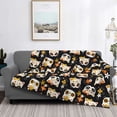 thumbnail image 2 of Yiaed Flower Fox Print Blanket Throw Blanket Soft Cozy Flannel Blanket for Home Bed Sofa Couch Chair-50"x40", 2 of 6