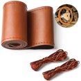thumbnail image 1 of 1 pcs Leather Steering Wheel Cover, Breathable Non-Slip Design, Soft and Comfortable Feeling, Universal 99 % Auto Car Steering Wh, 1 of 8