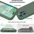 thumbnail image 3 of Compatible with iPhone 15 Pro Case, Upgrade Defender Liquid Silicone, [Enhanced Camera Protection] [Soft Anti-Scratch Microfiber Lining] Shockproof Phone Case iPhone 15 Pro 6.1 inch - Cypress, 3 of 14