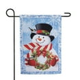 thumbnail image 3 of Northlight Snowman with Wreath Outdoor Christmas Garden Flag - 18" x 12.5", 3 of 5