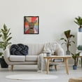 thumbnail image 2 of Stupell Industries Detailed Fawn Pop Style Stripes Floral Patterns Graphic Art Jet Black Floating Framed Canvas Print Wall Art, Design by Valentina Harper, 2 of 5