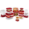 thumbnail image 3 of Rubbermaid Vented Lids BPA Free Plastic Food Storage Containers, Set of 21 (42 Pieces Total), Racer Red | Reusable & Stackable & Easy Find Lids 7-Cup Food Storage and Organization Container, Racer Red, 3 of 7