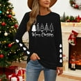 thumbnail image 6 of Craaazy Christmas Round Neck Long Sleeve Xmas Printed Shirts Funny Merry Christmas Sweatshirt Women's Tops Gifts, 6 of 9
