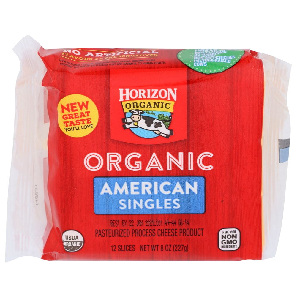 Horizon Organic American Single Cheese, 8 Ounce 12 per case