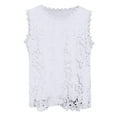 thumbnail image 4 of Vetement Femme ete 2025 Women's T Shirt Lace Crochet Lace Double Baggy Crew Neck Sexy Vest Top Shirt for Women Short Sleeve Long Sleeve Layering T Women Loose Fit Athletic Tops Raglan Short Long XXL, 4 of 4