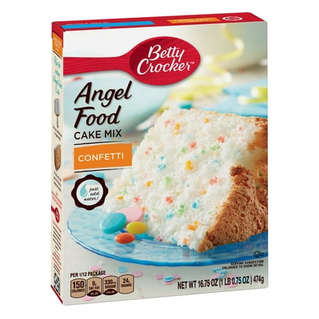 (3 Pack) Betty Crocker Angel Food Confetti Cake Mix, 16.75