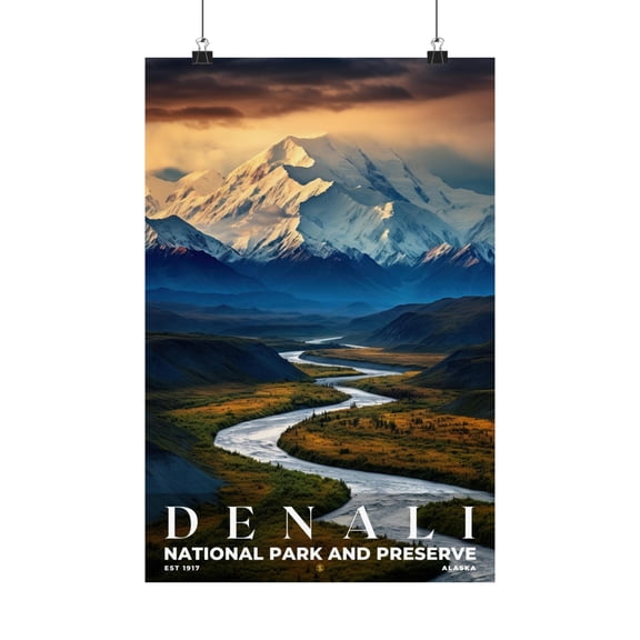 ELNEIT - Denali National Park Poster, Unframed Matte Paper, S10