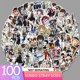 thumbnail image 1 of 100 Uds pegatinas de Anime Demon Slayer Hunter X Graffiti DIY equipaje Laptop Skateboard teléfono calcomanía juguetes Dengxun unisex, 1 of 2