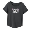 thumbnail image 3 of Camisetas para mujer, camisetas para el día de la madre, camiseta clásica suave de manga corta con cuello redondo para mujer, para pescar, uso diario, XL, 3 of 8