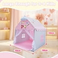 thumbnail image 6 of KORIMEFA Princess Castle Play Tent for Girls Ages 3-6, Indoor/Outdoor Kids Playhouse with Soft Floor Mat, Foldable Tent for Imaginative Games（Pink）, 6 of 12