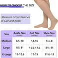 thumbnail image 3 of HLONK Closed Toe Sheer Compression Stockings for Women  15-20 mmHg Knee High Circulation Support Stockings  Graduated Medical Compression Socks for Travel  Flight, 3 of 7