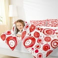 thumbnail image 4 of Manfei Modern Geometric Aesthetic Queen Comforter Set,Graffiti Spiral Circle Bedding Sets,Red White Bedding Comforter Set For Children,Microfiber Bedroom Decor Reversible,3-Piece, 4 of 8