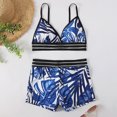thumbnail image 4 of Hyknon Swim Suits for Women Fashion Bikini With Chest Pad Without Steel Support Strap Split Swimsuit Beach Two Piece Set Push up High Cut Bathing Suit for Women, 4 of 5