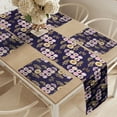 thumbnail image 2 of Ambesonne East Table Runner & Placemats, Japanese Style Clouds Waves, Placemat 4 pcs + Runner 16"x90", Indigo and Multicolor, 2 of 2