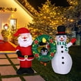 thumbnail image 4 of Decoración navideña inflable para exteriores, suministros para fiestas navideñas, iluminación LED incorporada para patio trasero, jardín o césped., 4 of 7