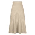 thumbnail image 6 of GERsome Women's High Waist A-line Flared Long Skirt Winter Fall Midi Knit Skirt, 6 of 9
