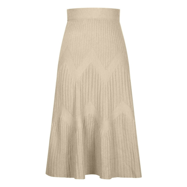 Cream pleated skirt knee length hotsell