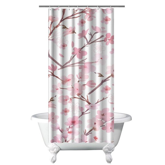 Waterproof Pioneer Shower Curtain 36x72 Inch Polyester Unique Colorful Floral Shower Curtain for Bathroom Hotel Home Decor with 7 Plastic Hooks