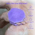 thumbnail image 3 of Depurador corporal de silicona iTokGok Premium con infusión de plata, color morado, 3 of 5