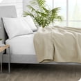 thumbnail image 2 of Polar Fleece Bed Blanket - Hypoallergenic Premium Poly-Fiber Yarns, Thermal, Lightweight Blanket (Twin/Twin XL, Oyster), 2 of 5