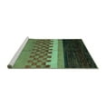 thumbnail image 2 of Ahgly Company Machine Washable Indoor Round Abstract Turquoise Blue Modern Area Rugs, 6' Round, 2 of 4