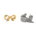 thumbnail image 1 of Tirador de latón con forma de lazo para muebles, tirador de cajón, estatua de resina decorativa para armario, ideal para estantería del salón., 1 of 8