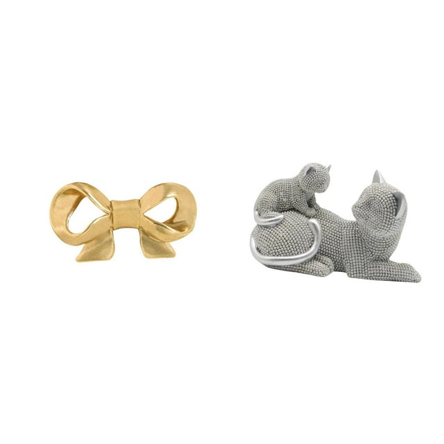 Tirador de latón con forma de lazo para muebles, tirador de cajón, estatua de resina decorativa para armario, ideal para estantería del salón.