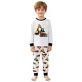 thumbnail image 4 of CAICJ98 Toddler Pajamas Boys Soft Cotton Construction Truck Pjs 2 Piece Set Little Kids Long Sleeve Sleepwear (3-4 T,Black), 4 of 9