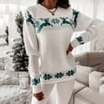 thumbnail image 1 of Cardigan de Noël pour Femmes Pull Chaud d'Hiver Doux Mi-Long Veste Décontractée de Noël Tricotée Mode Pull Col Rond Tricoté, 1 of 6